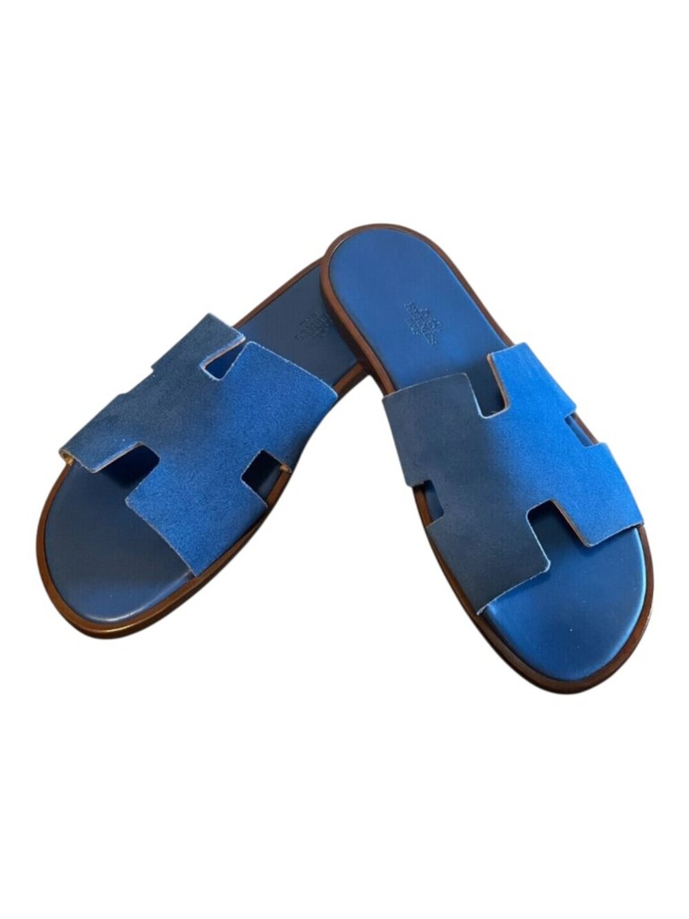 HERMES Suede Izmir Sandal Iconic H Cutout Shoes Flip Flops Italy